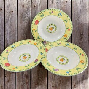 Victoria & Beale Savannah Porcelain Round Deep Dish Plate Bowl 8.5inch Wide Set3
